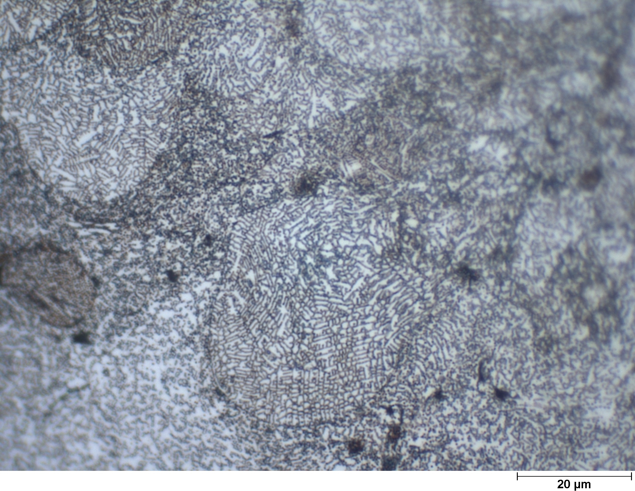 Laser Assisted Cold Spray, LACS.
Coating Stelllite 6, a hard facing alloy, on to a steel tube.  Close up showing particle structure.