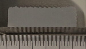 Laser Assisted Cold Spray, LACS.
Coating WC-17Co on steel, shown ground. Tungsten Carbide in Chrome.